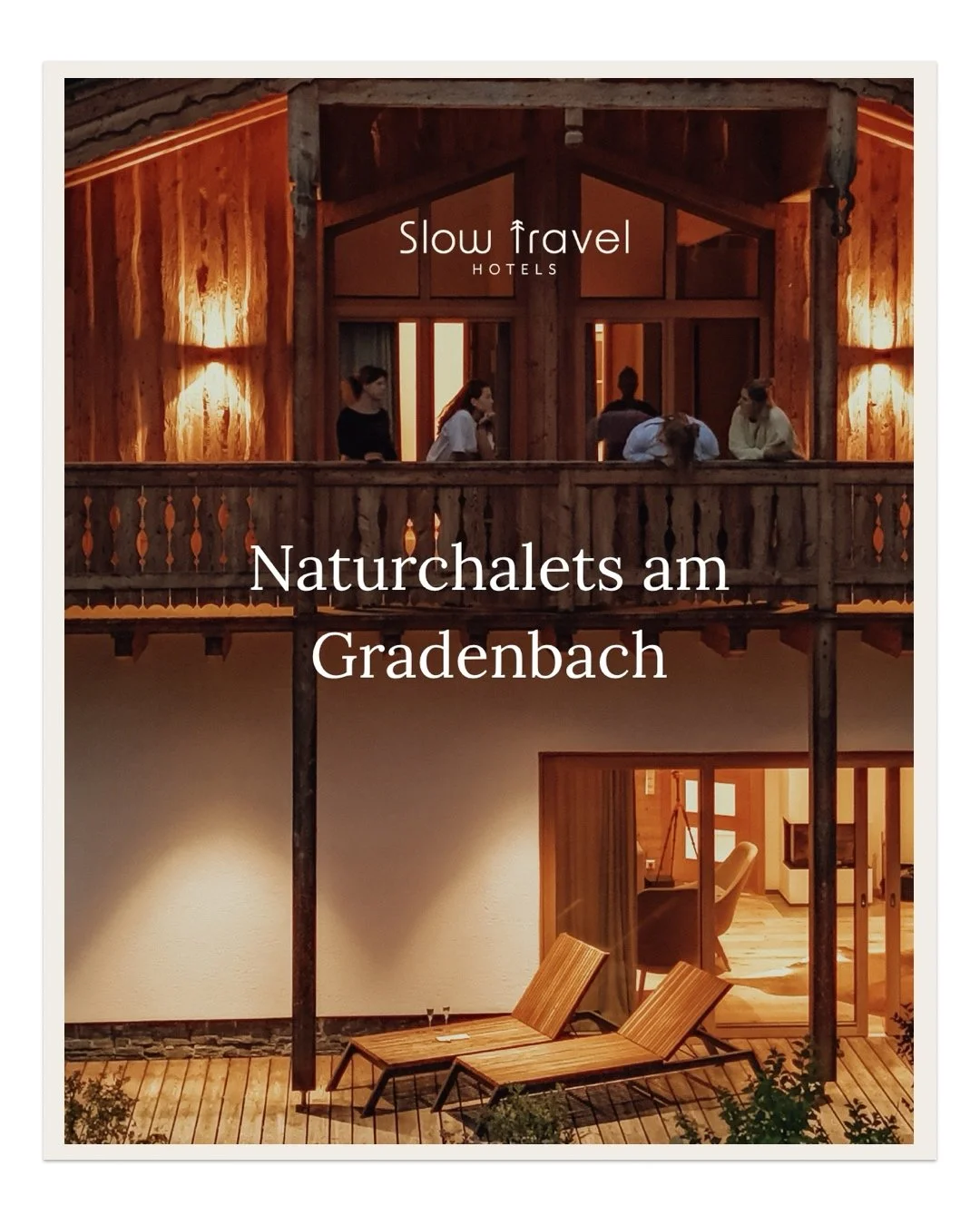 🌿 Buche einen Urlaub im Slow Travel Hotel NATURCHALETS GRADENBACH der @schladming_appartements 🏔️

Mitten in der Schladminger Bergwelt, umgeben von W&auml;ldern und Bergen, liegen die Naturchalets Gradenbach, ein R&uuml;ckzugsort f&uuml;r alle, die
