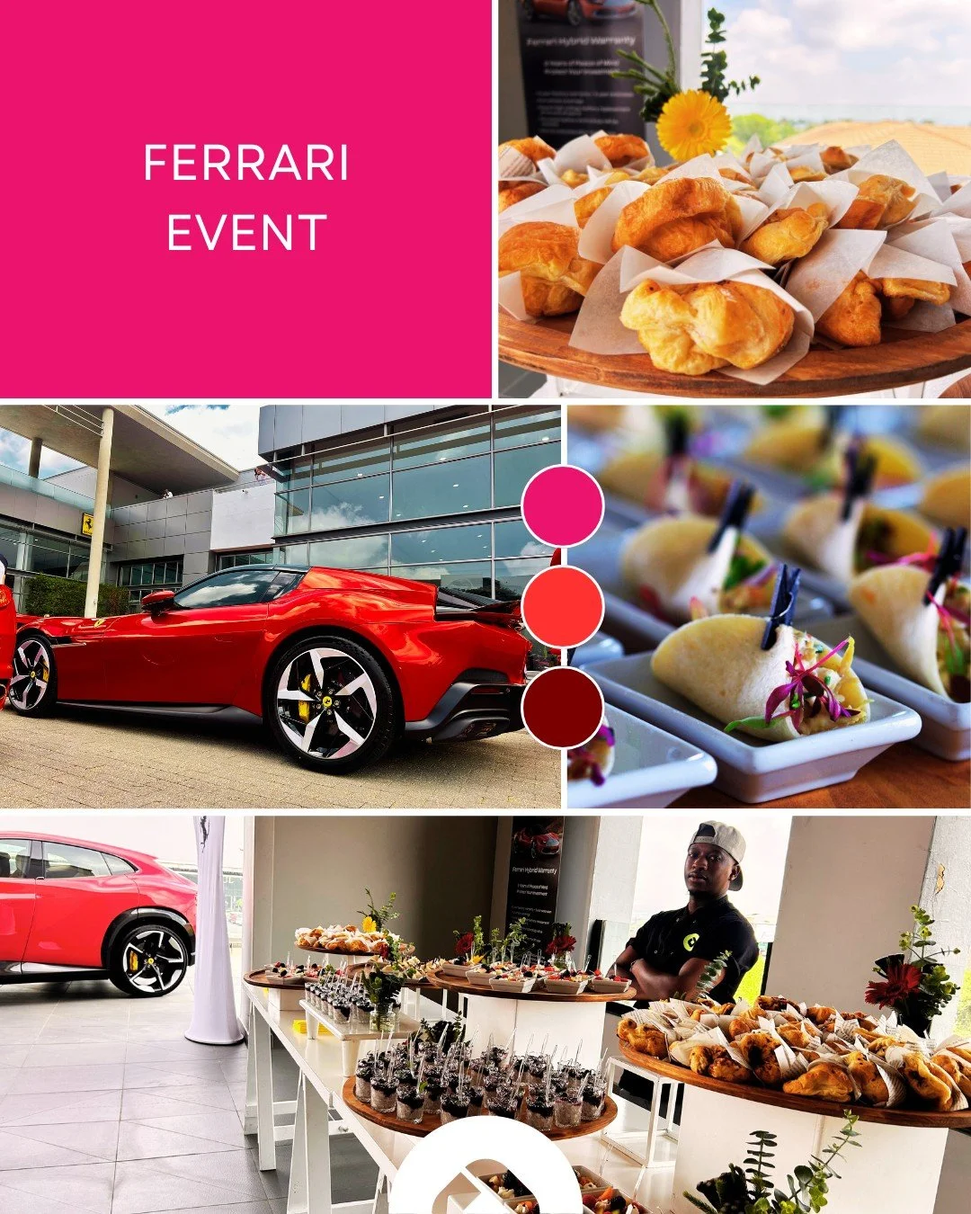 Power. Precision. Performance. 

Fast cars, flawless food, and an atmosphere that spoke luxury at every turn.
From refined bites to seamless service, Onside Events curated an experience that mirrored the elegance and adrenaline of the Ferrari brand: 