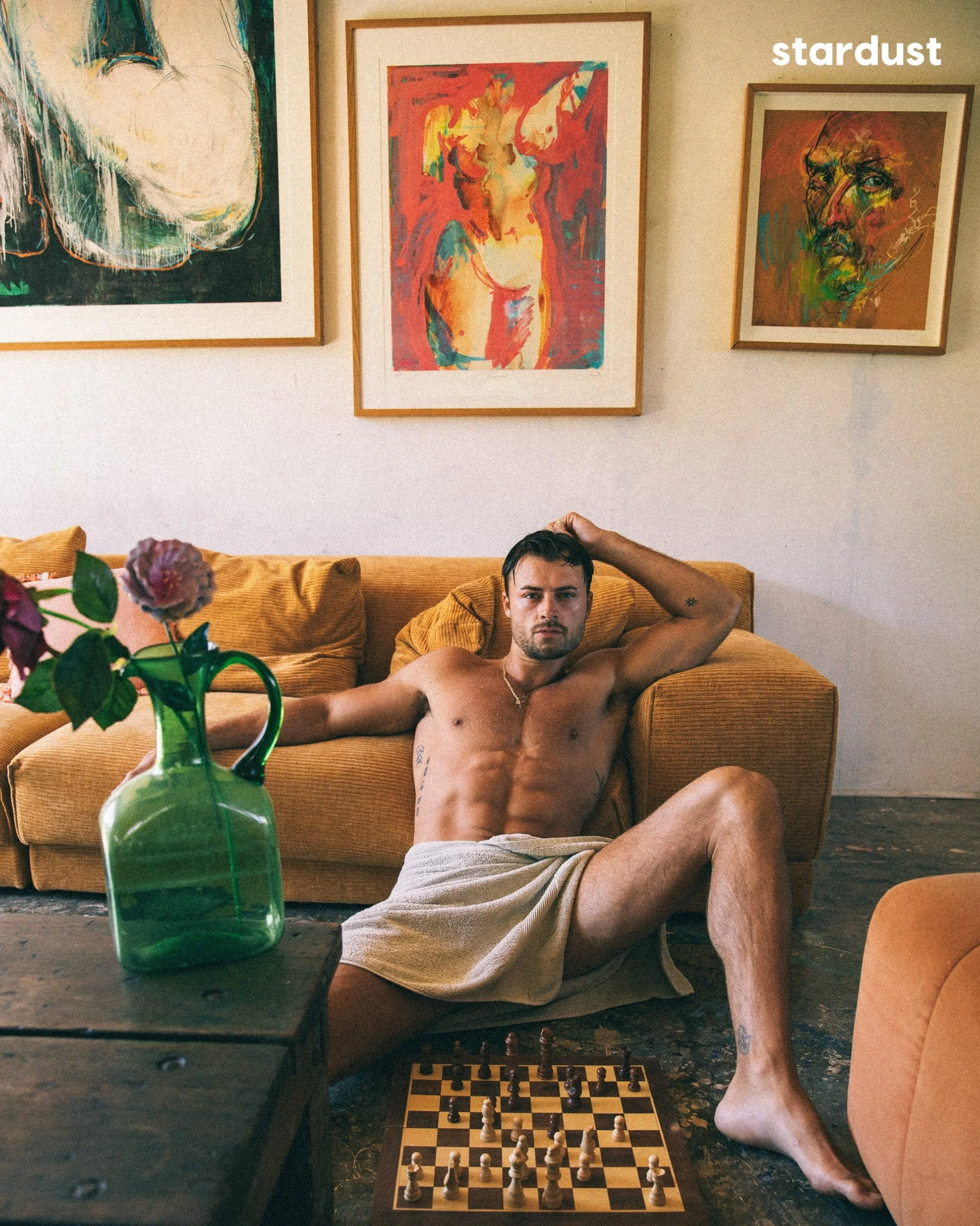 Half Lit studies the quiet tension between visibility and privacy. Shot inside a beautiful home shaped by shadow, window light, and architectural patterns, the editorial uses the space almost like a second subject. Light falls across the model in fra