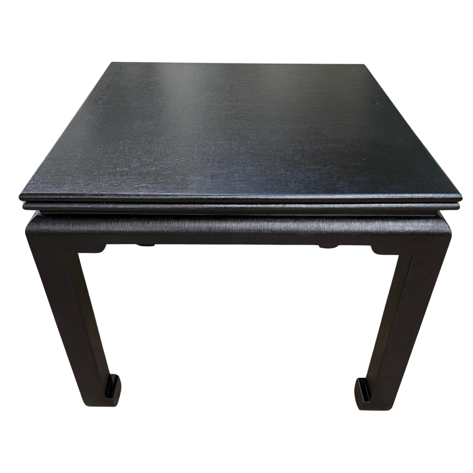 Vintage Grass Cloth Extending Game Table