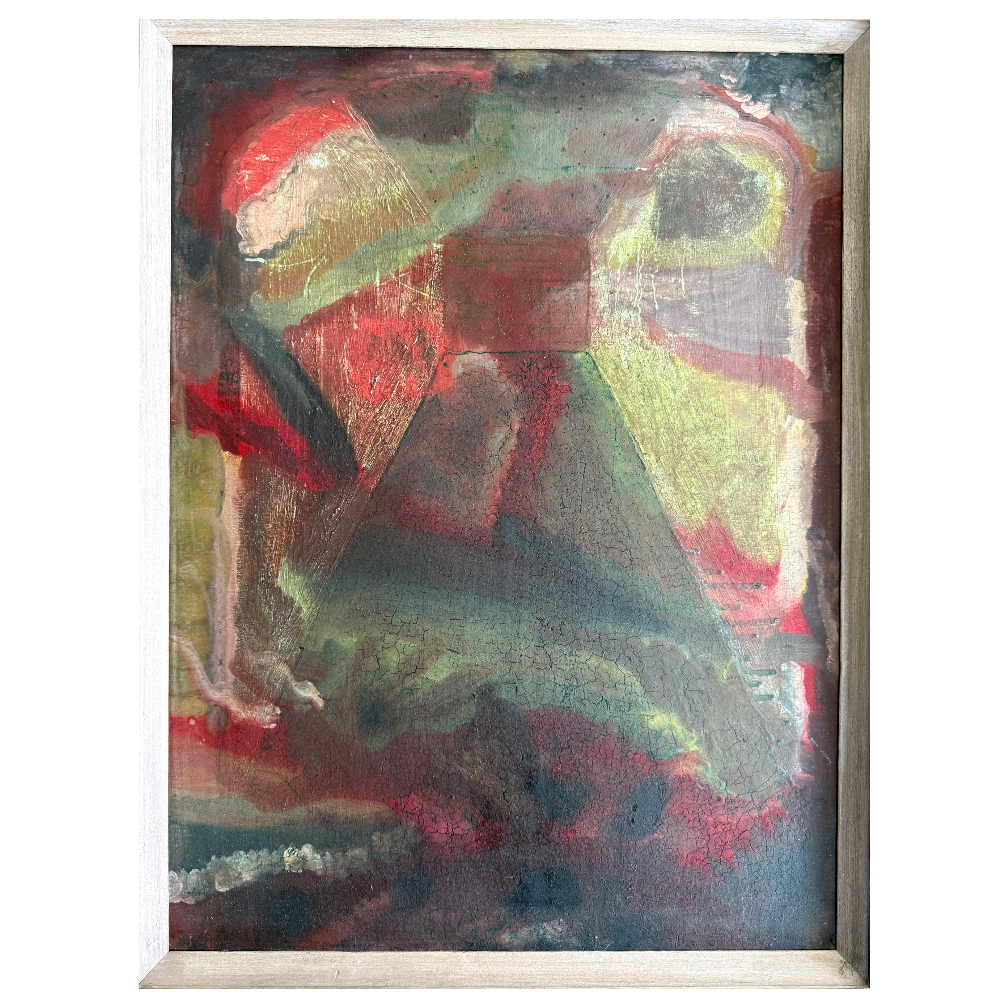 Vintage Colorful Abstract Signed Original Painting