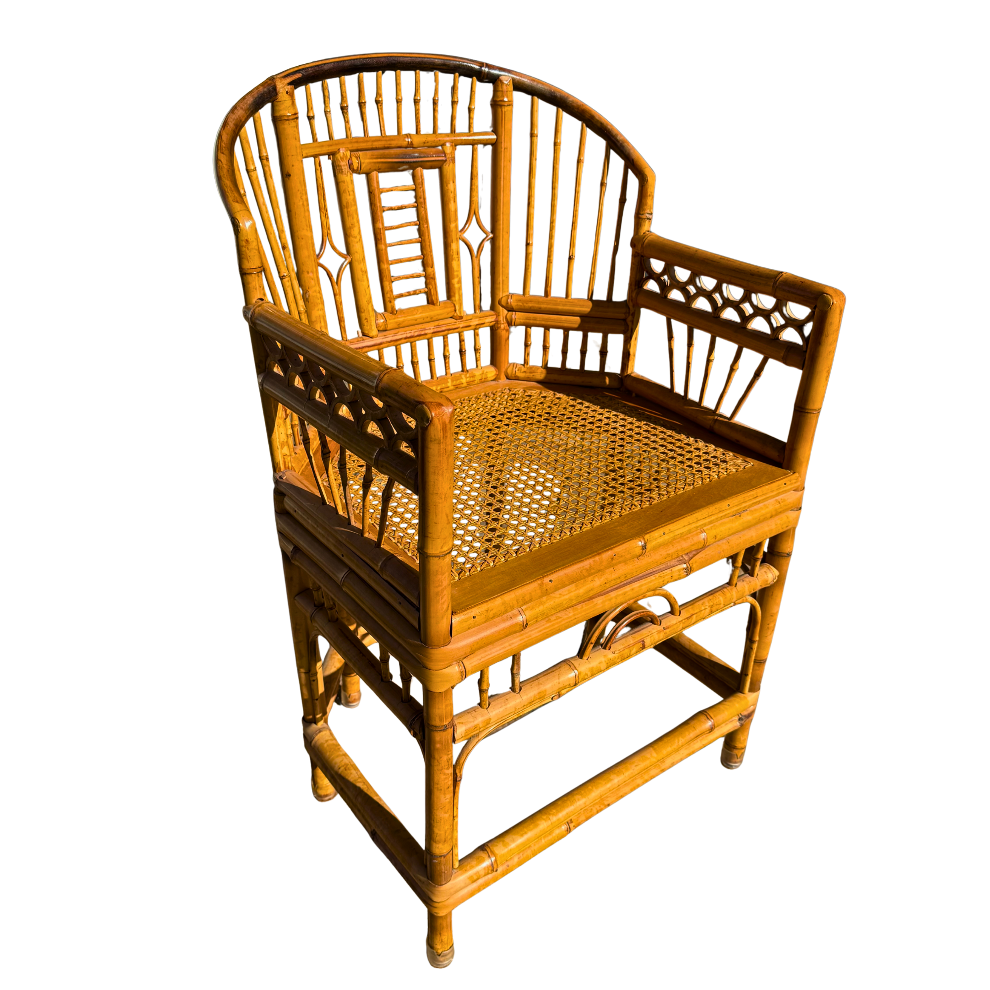 Vintage Brighton Bamboo & Rattan Accent Chair