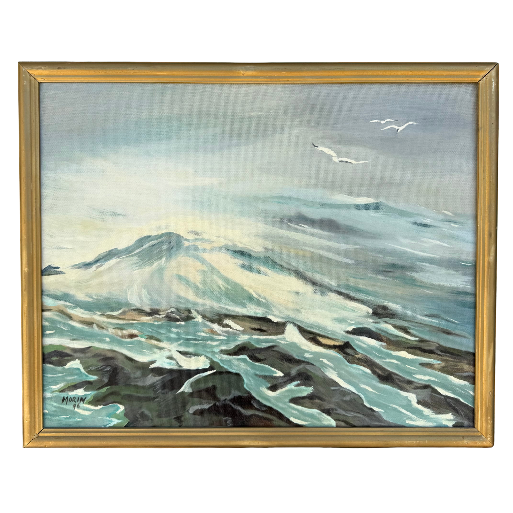 Vintage Original Coastal Seascape Painting