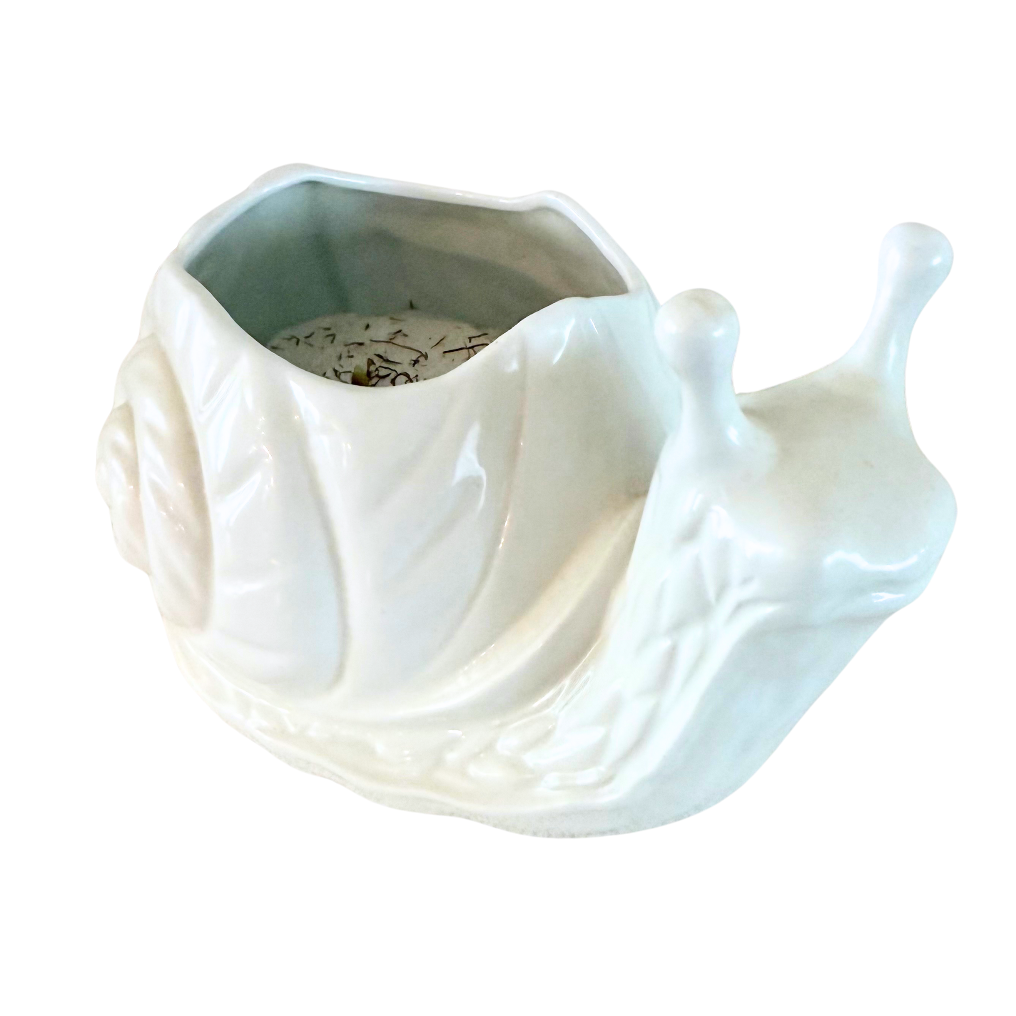 Vintage Cute Ceramic Snail Cachepot