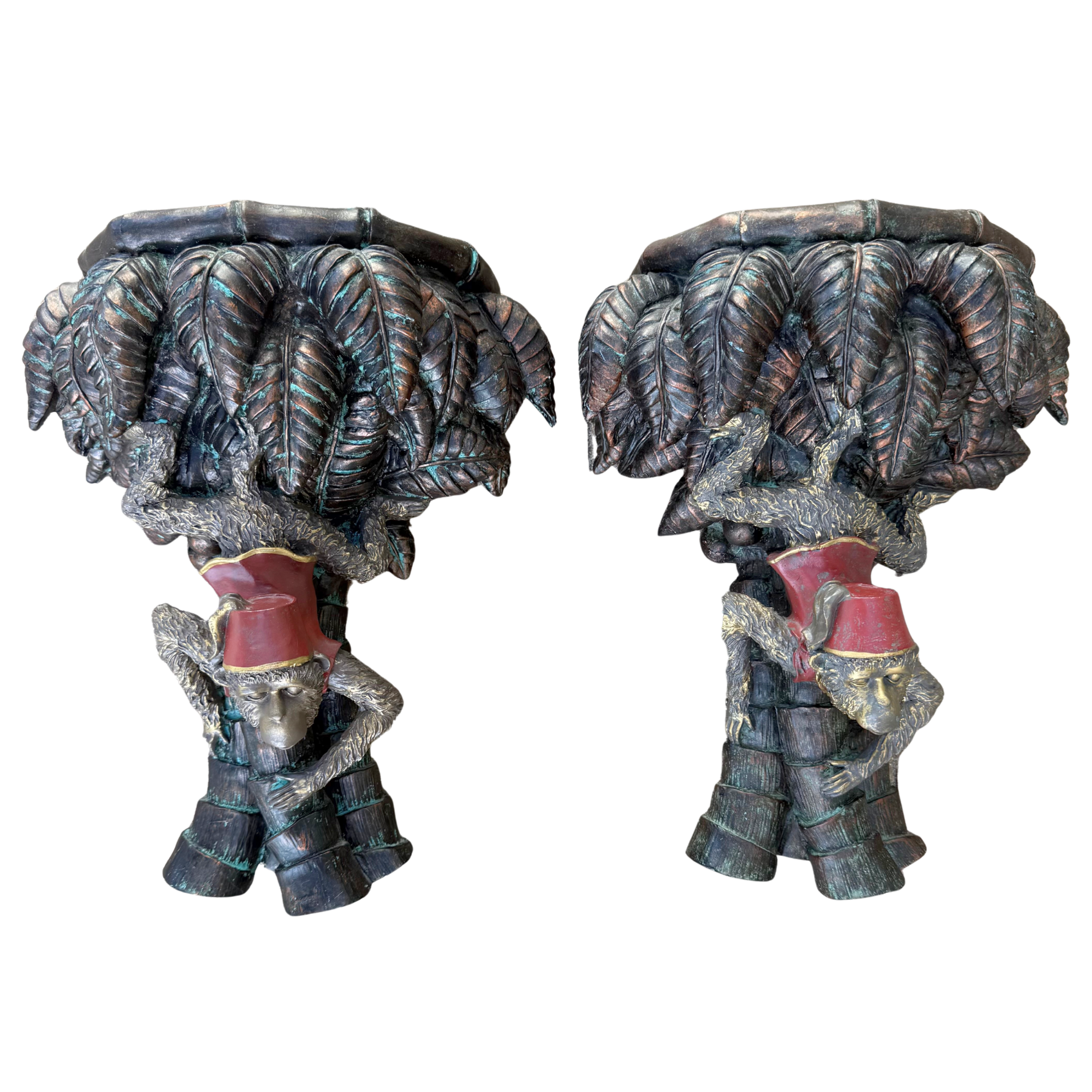 Vintage Climbing Monkey Wall Sconces
