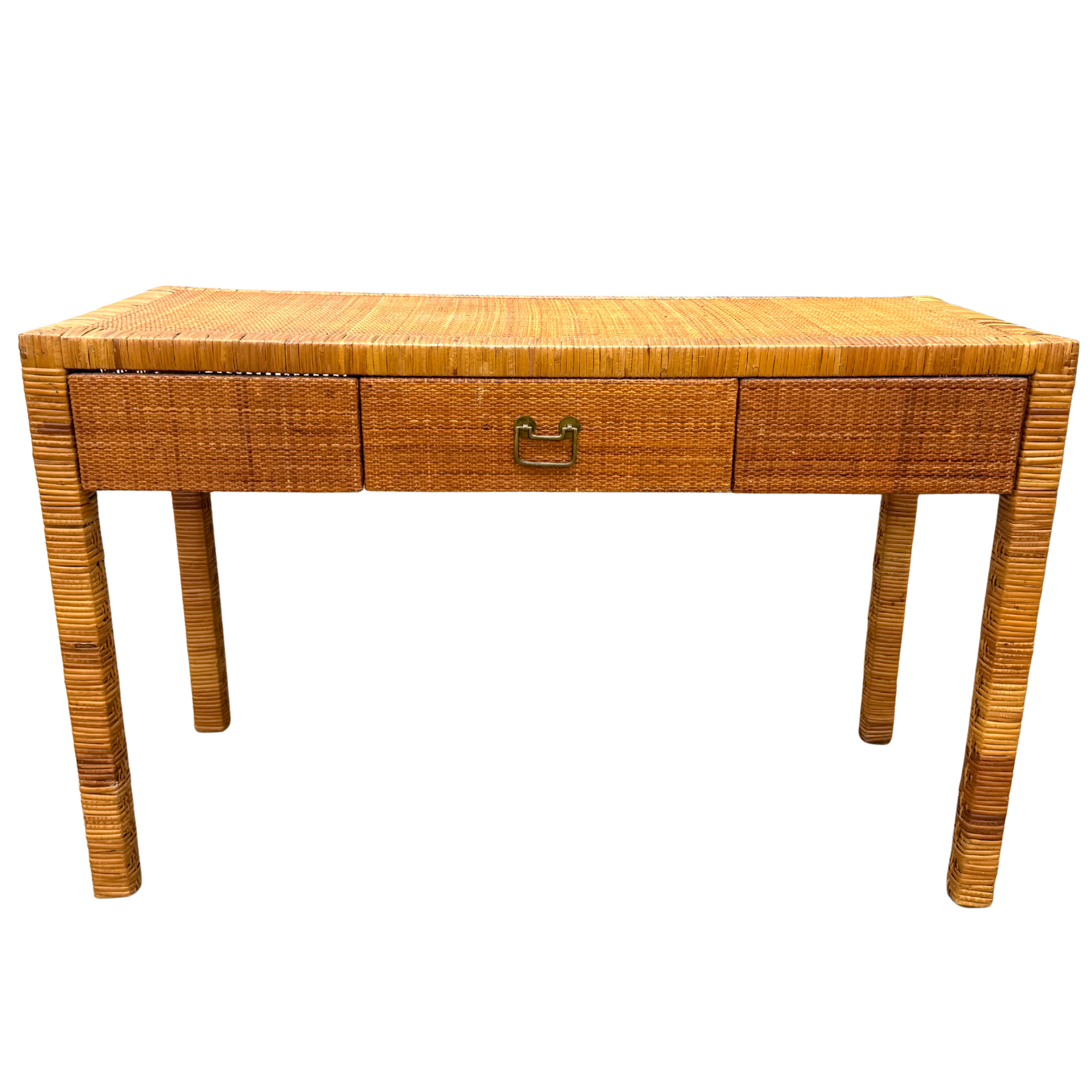 Vintage Wrapped & Woven Rattan Desk