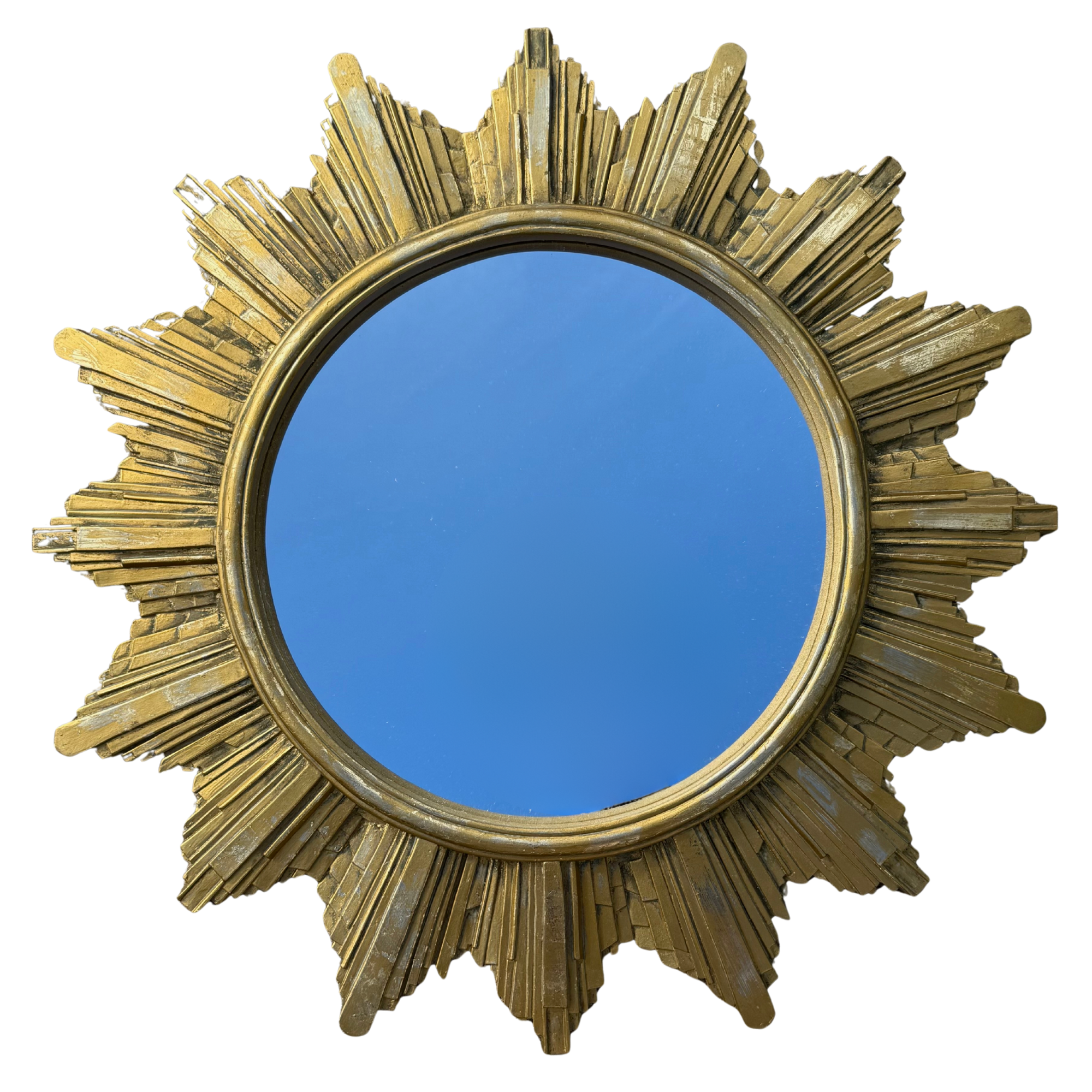 Vintage French Gilt Sunburst Mirror