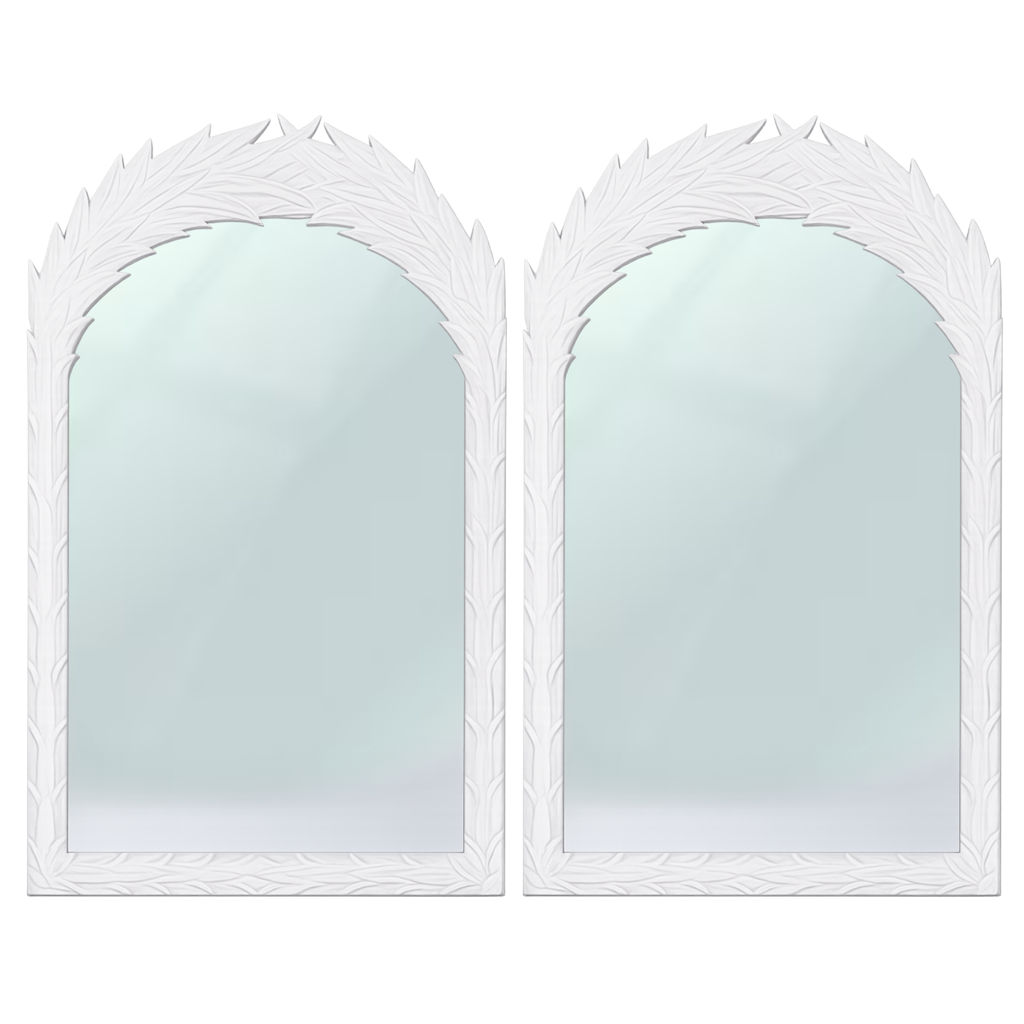 Vintage Palm Leaf Arch Mirrors - A Pair