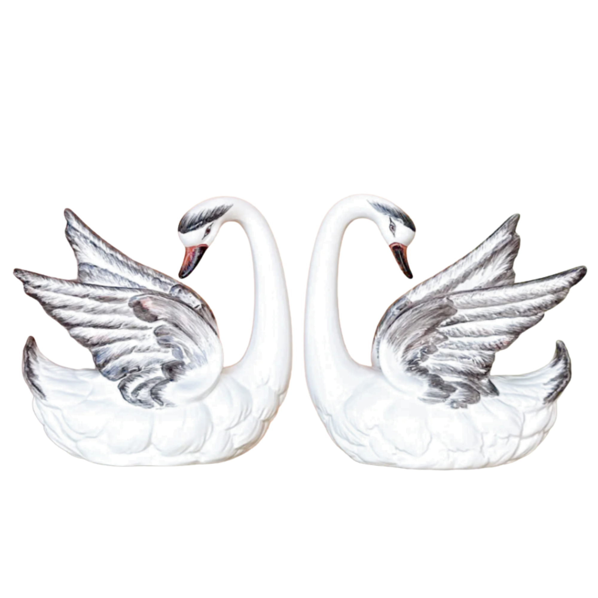 Vintage Italian Sweet Swan Ceramic - A Pair