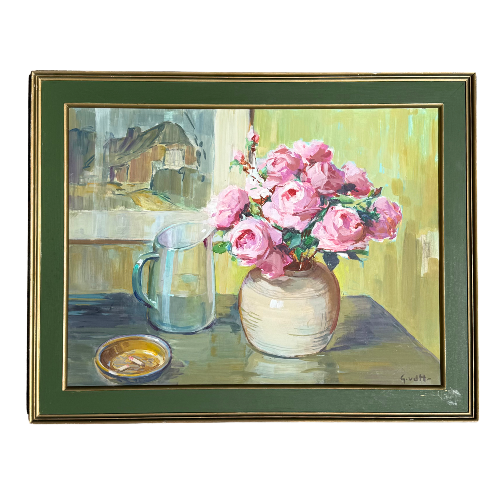 Vintage Original Still Life Floral Painting