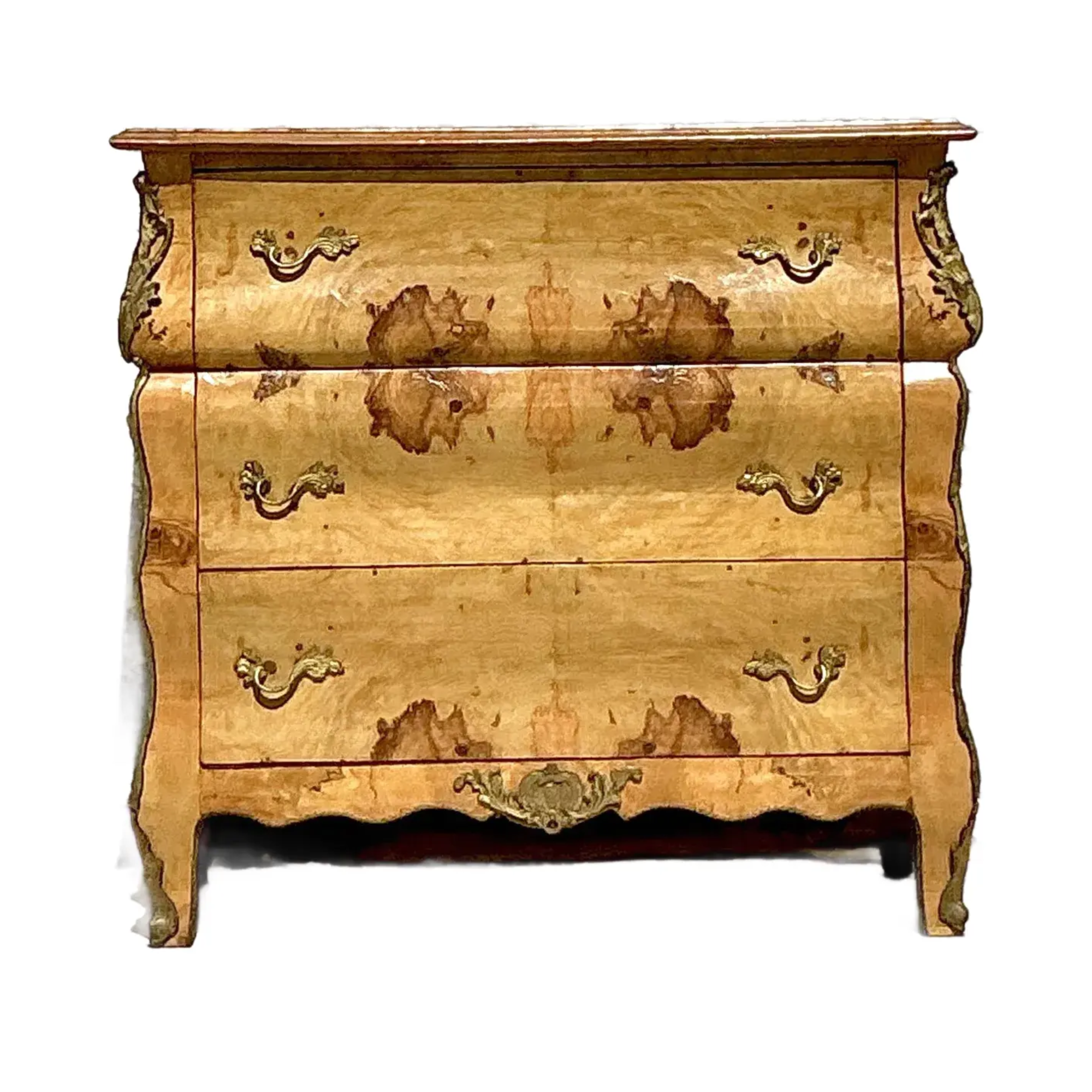 Vintage Burlwood Chest of Drawers