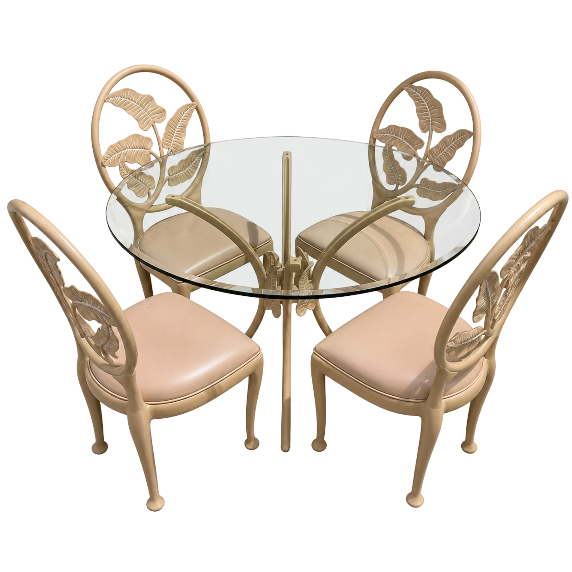 Vintage Tropical Banana Leaf Dining Set