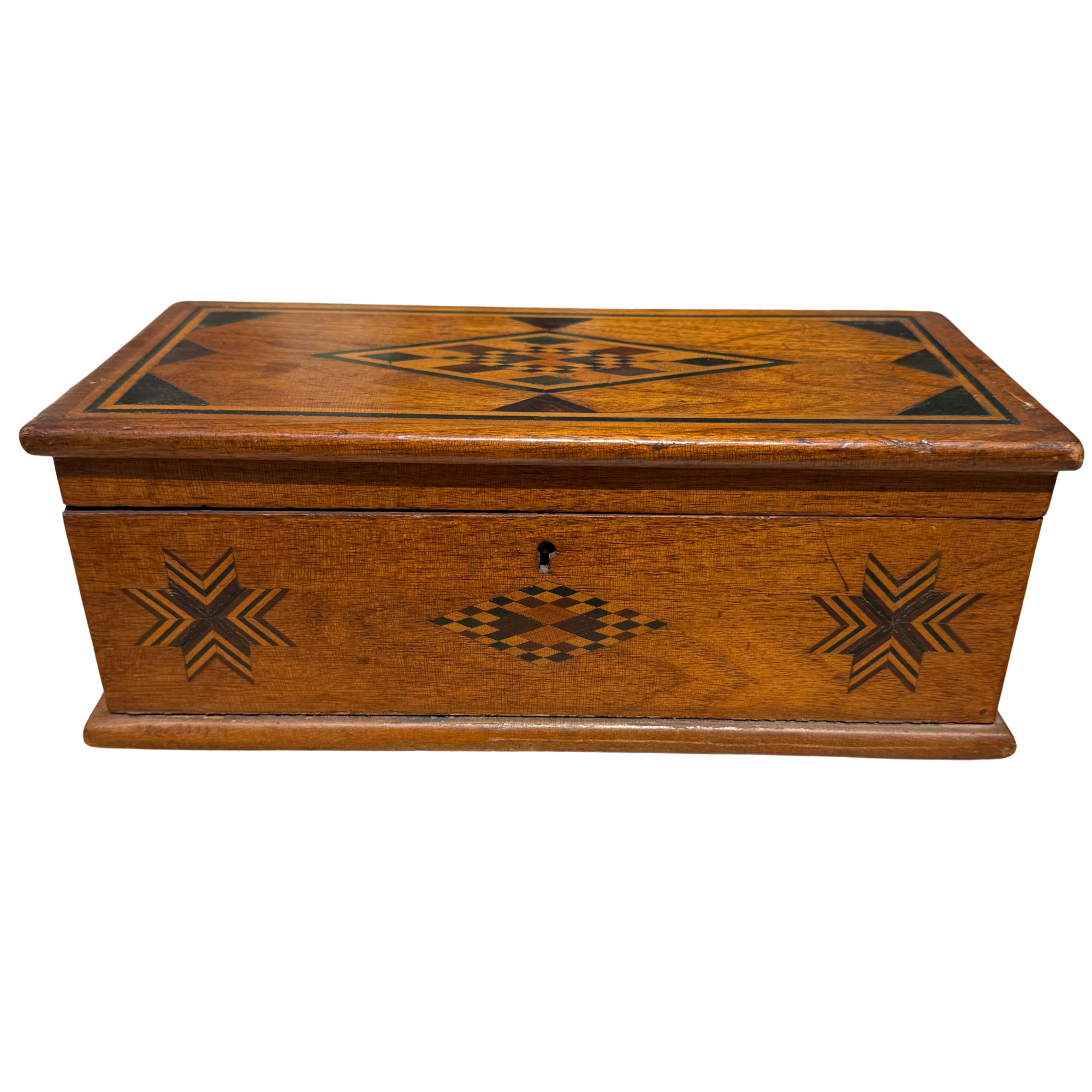 Vintage Handcrafted Wooden Inlay Box