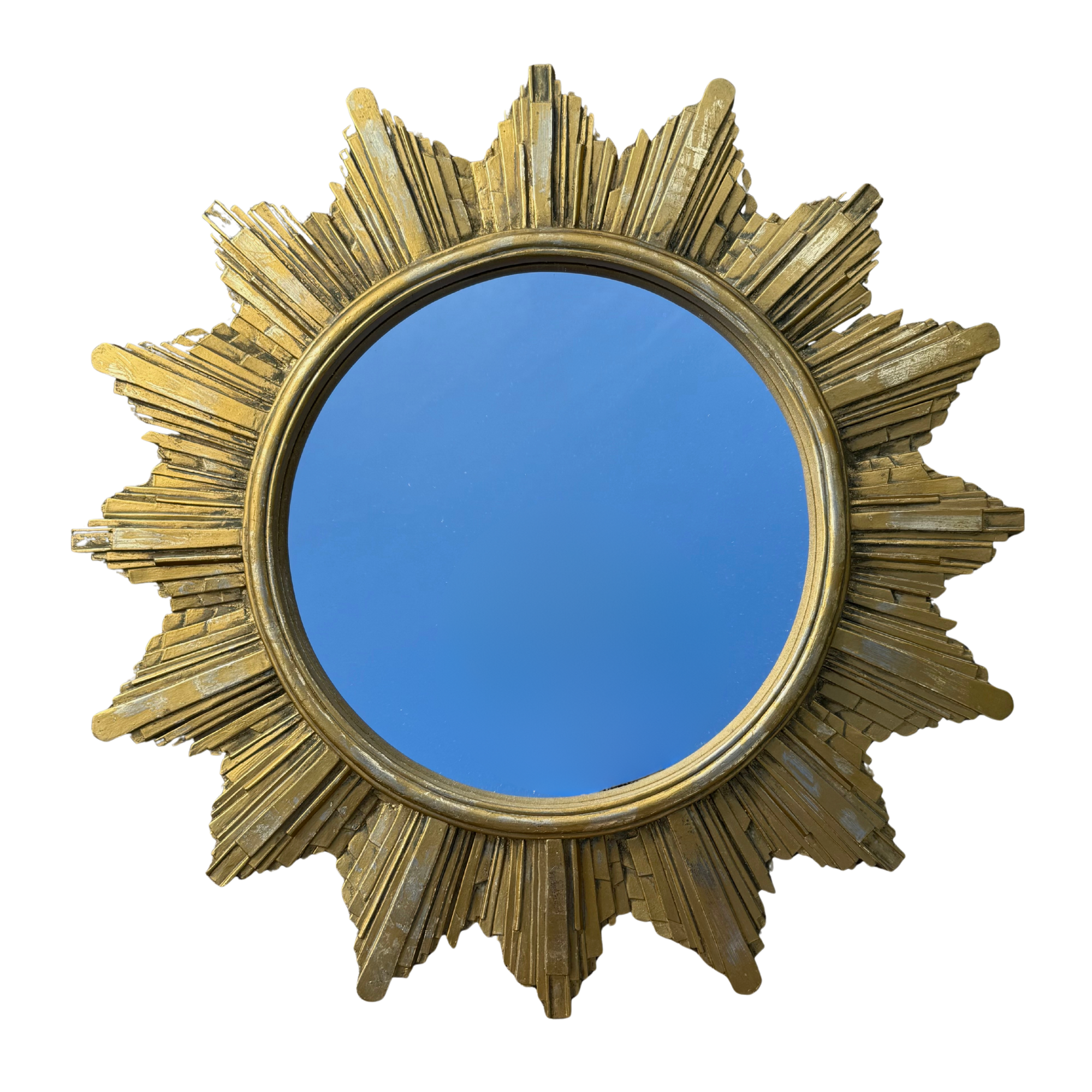 Vintage French Gilt Sunburst Mirror
