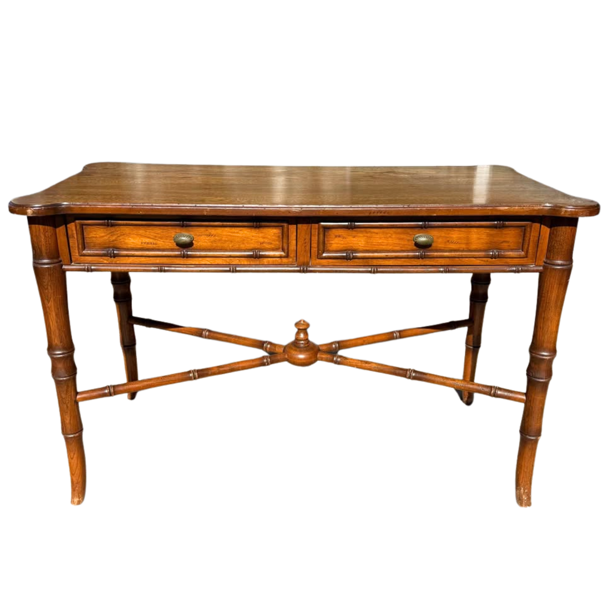 Vintage Faux Bamboo Writing Desk
