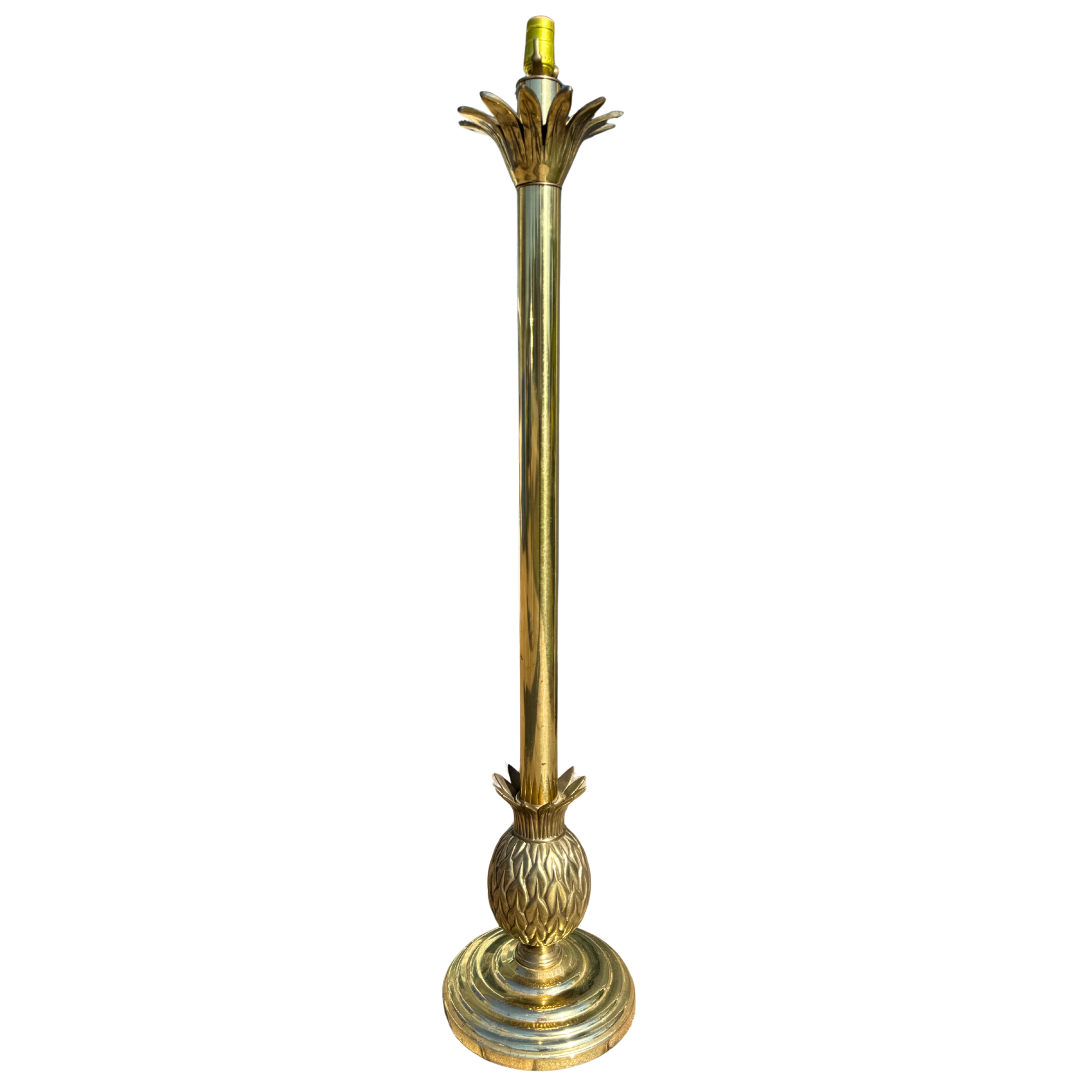 Vintage Brass Regency Pineapple Floor Lamp