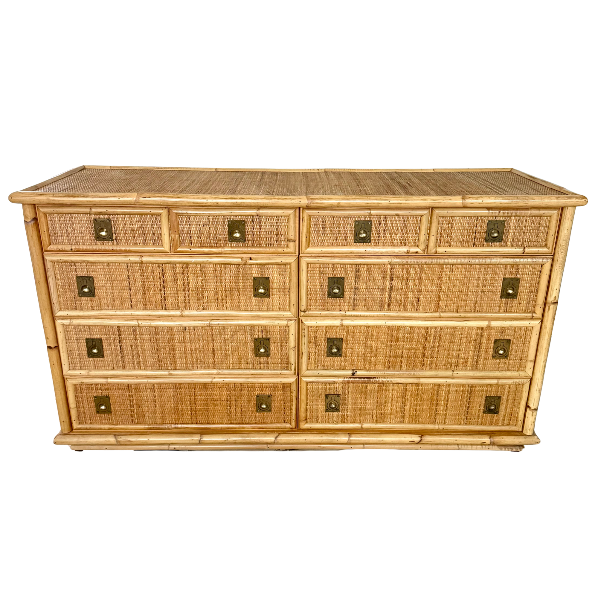 Vintage Dal Vera Bamboo & Rattan Dresser