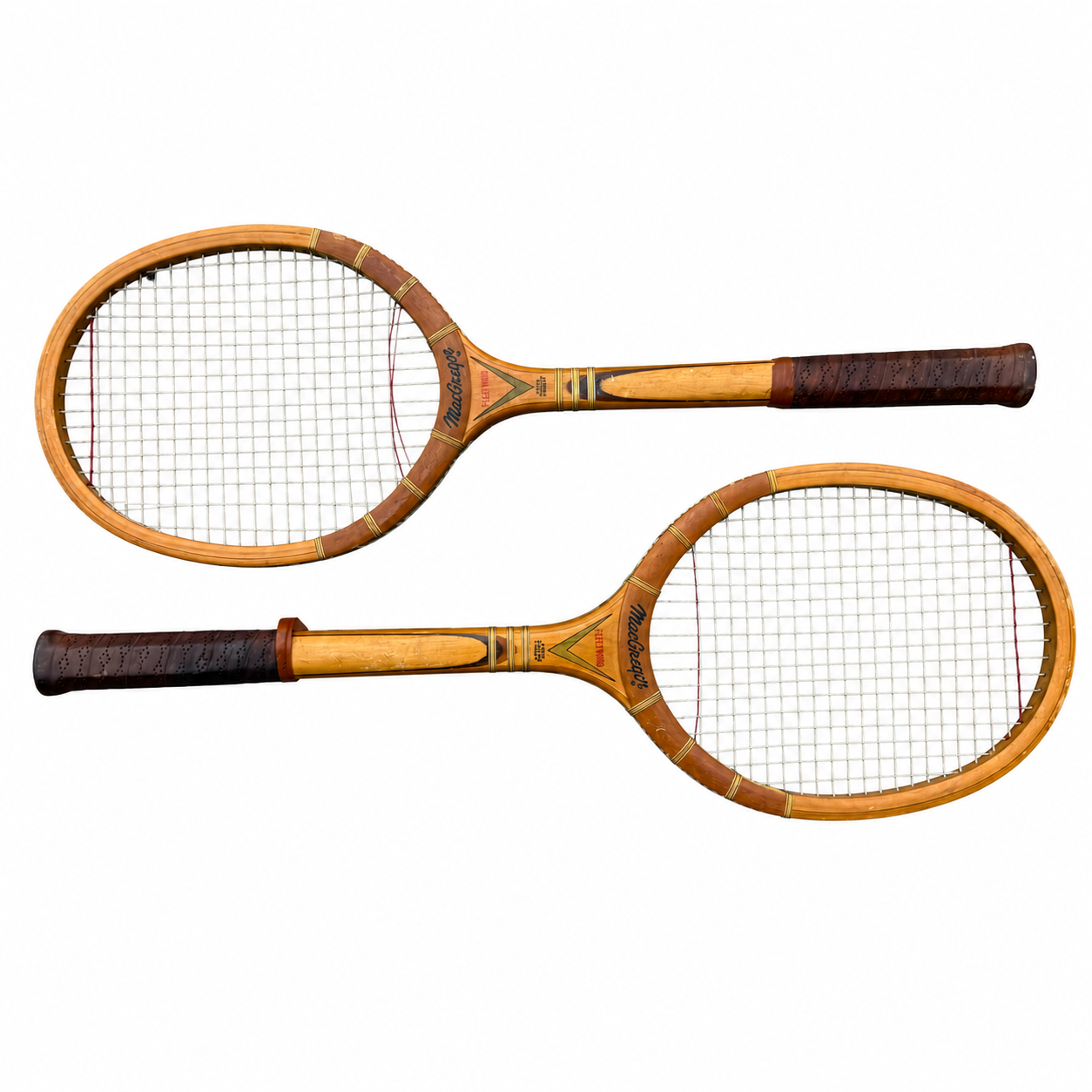 Vintage MacGregor Wooden Tennis Rackets - A Pair