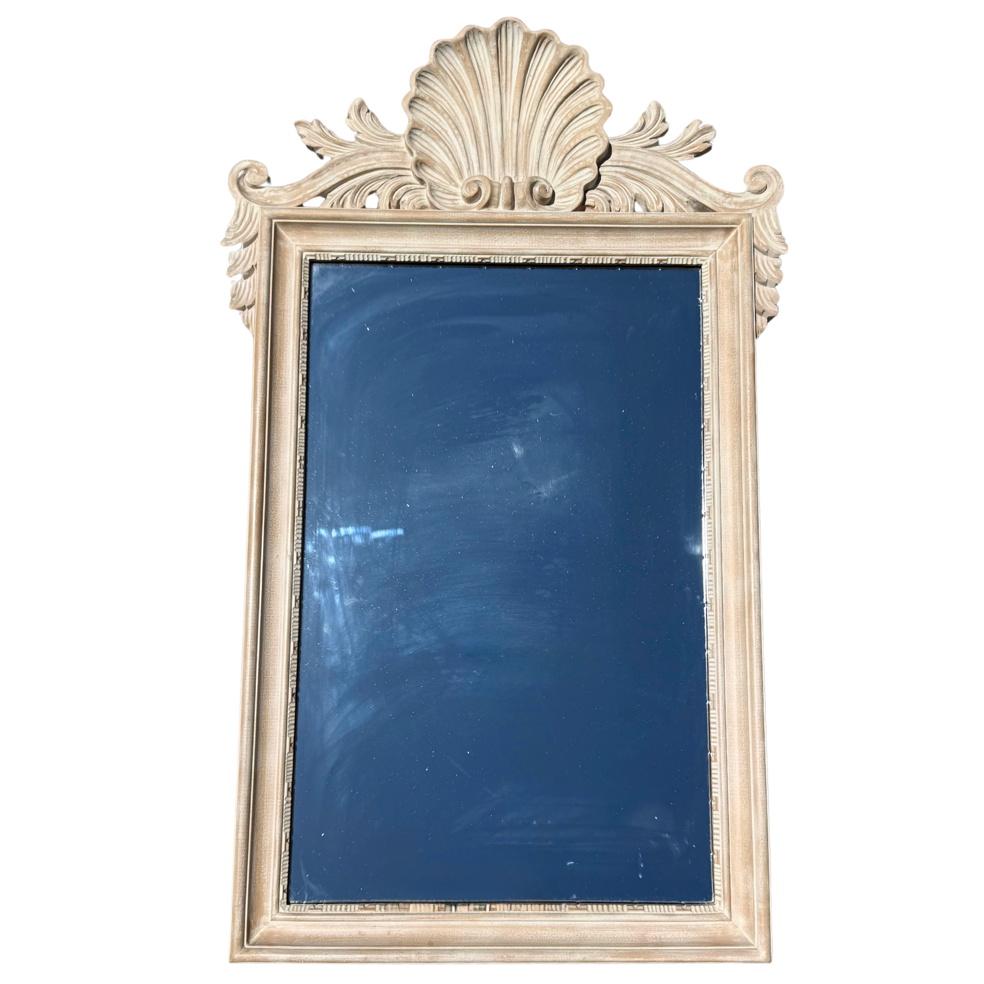 Vintage Regency Shell Crest Wall Mirror