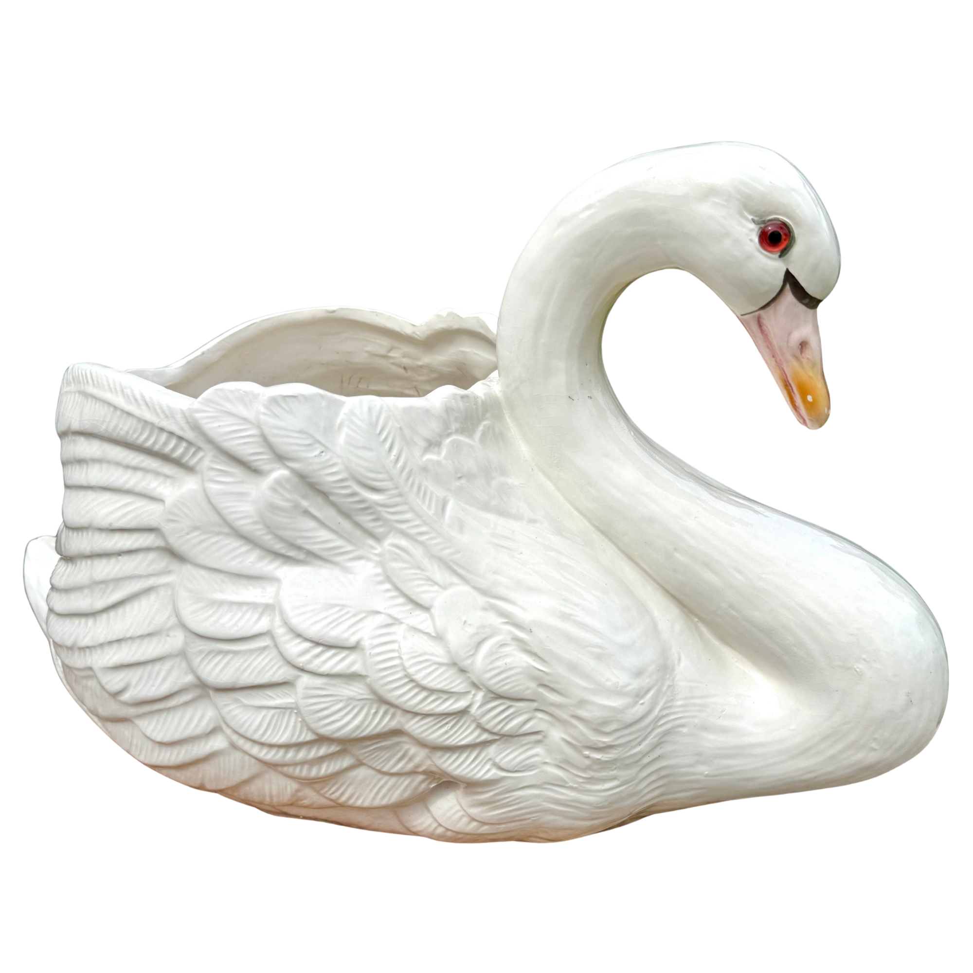 Vintage Regency Italian Swan Planter