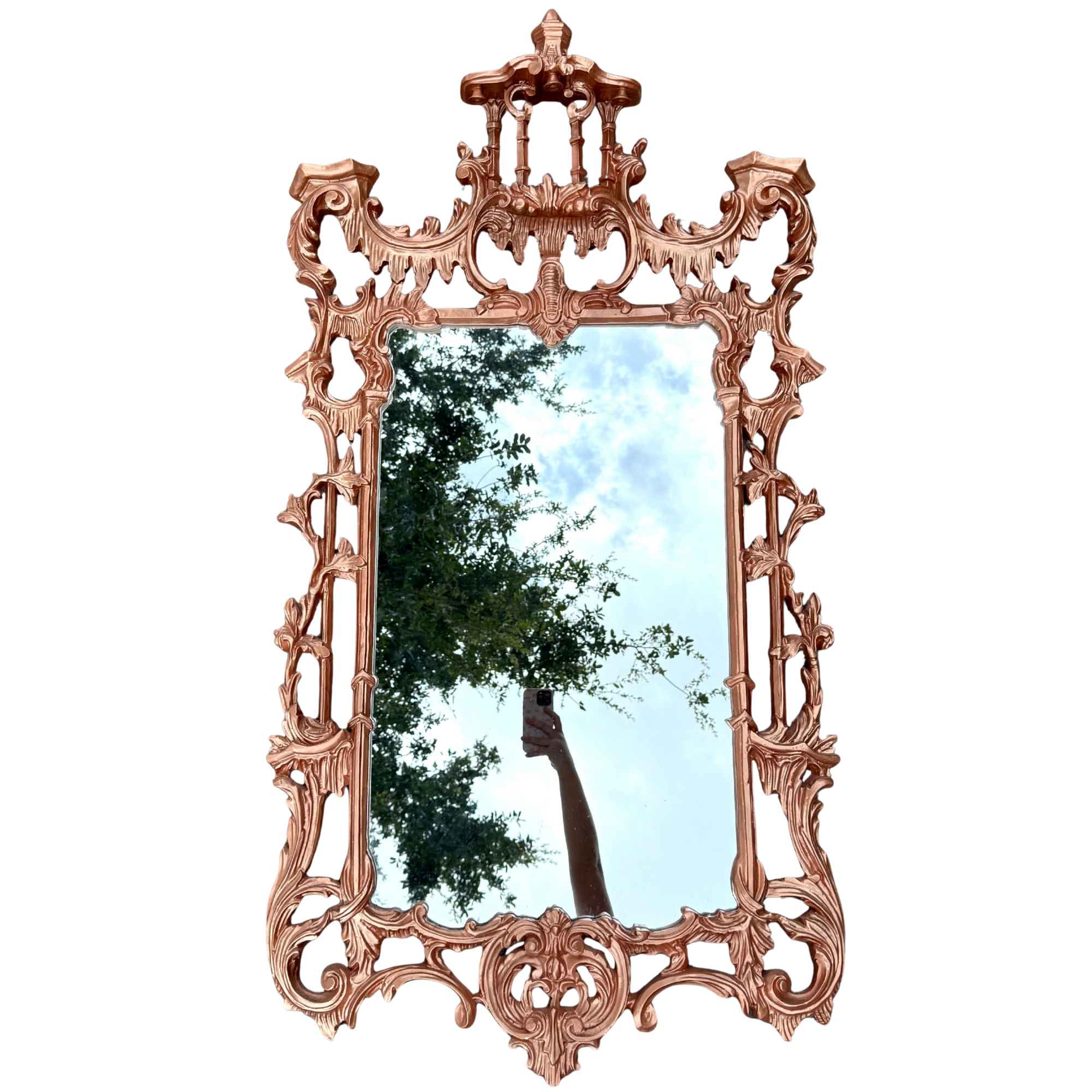 Vintage Chinese Chippendale Pagoda Mirror