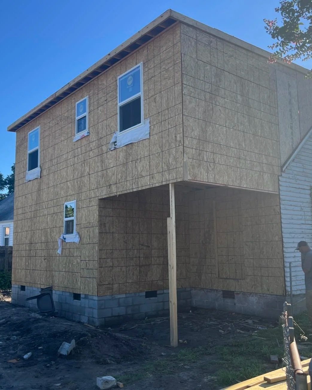 Residential home addition constructed to expand the existing living space while integrating new construction with the home's existing structure and design. Tile, Bathrooms, Kitchens, Bedrooms, Plumbing, Electrical, HVAC, Painting by professionals.