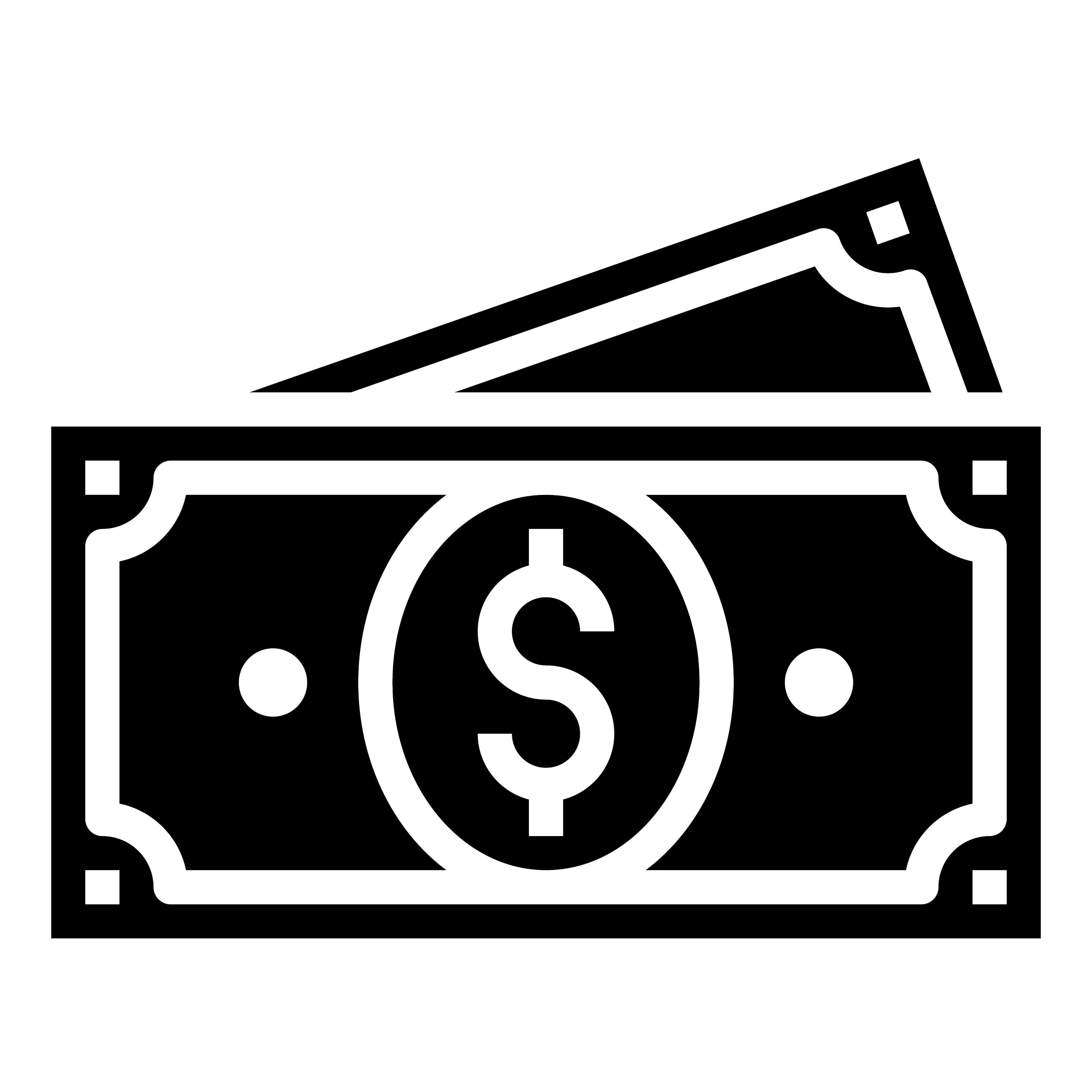 Outline illustration of a dollar bill with a stack of bills behind it.
