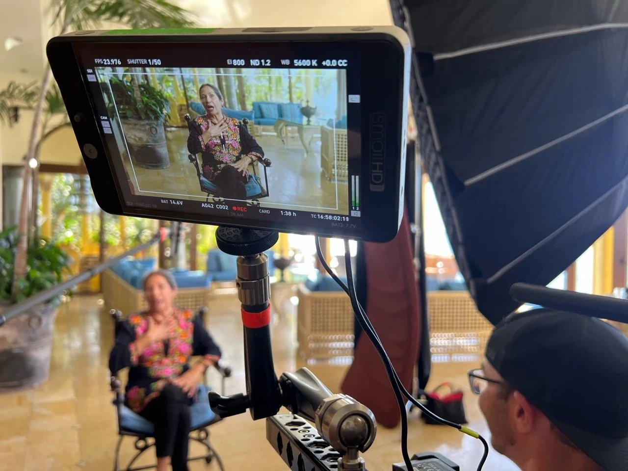 Behind the Scenes of WABU Creative. Director Scott David Martin interviewing a local chef in Puerto Vallarta, Mexico.