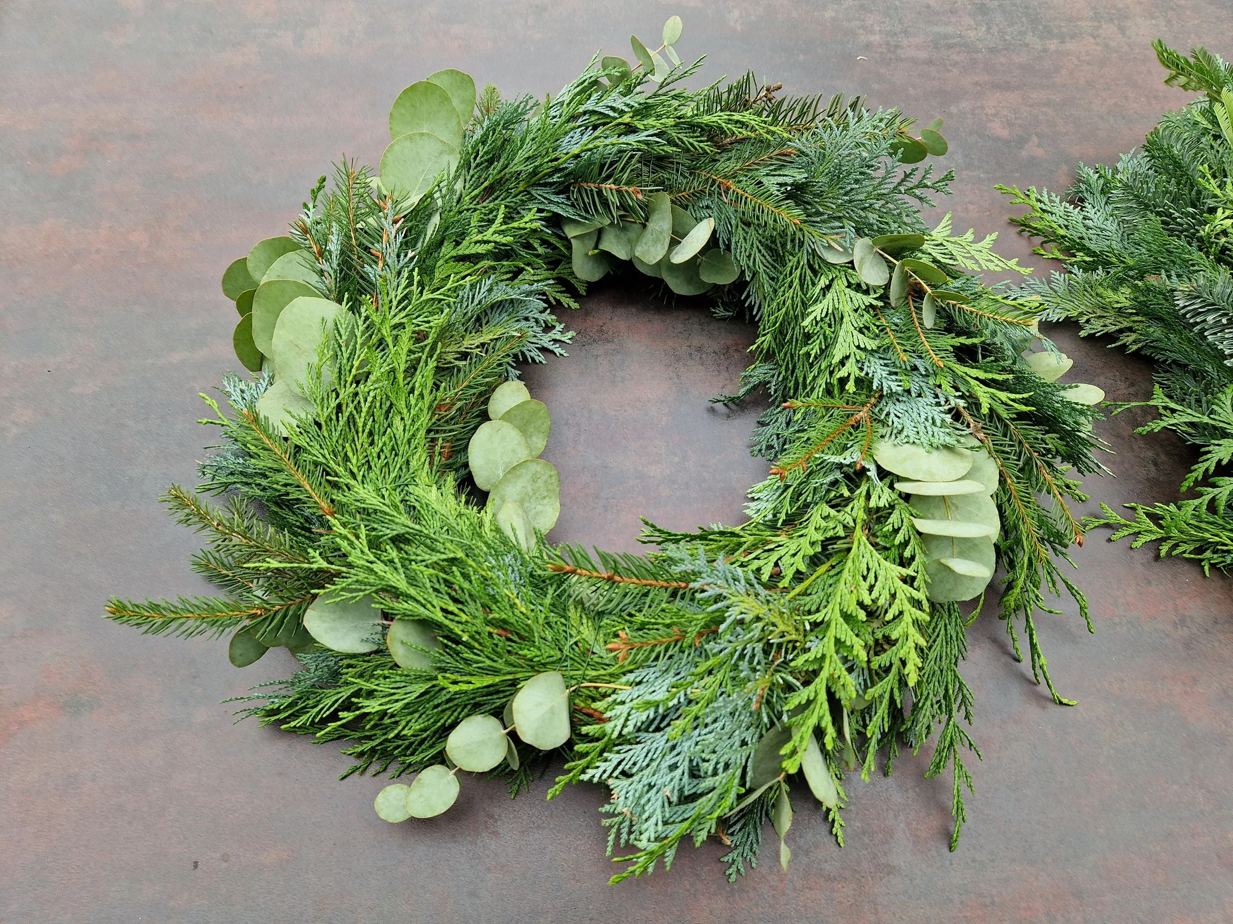 natuurlijke kerstkrans