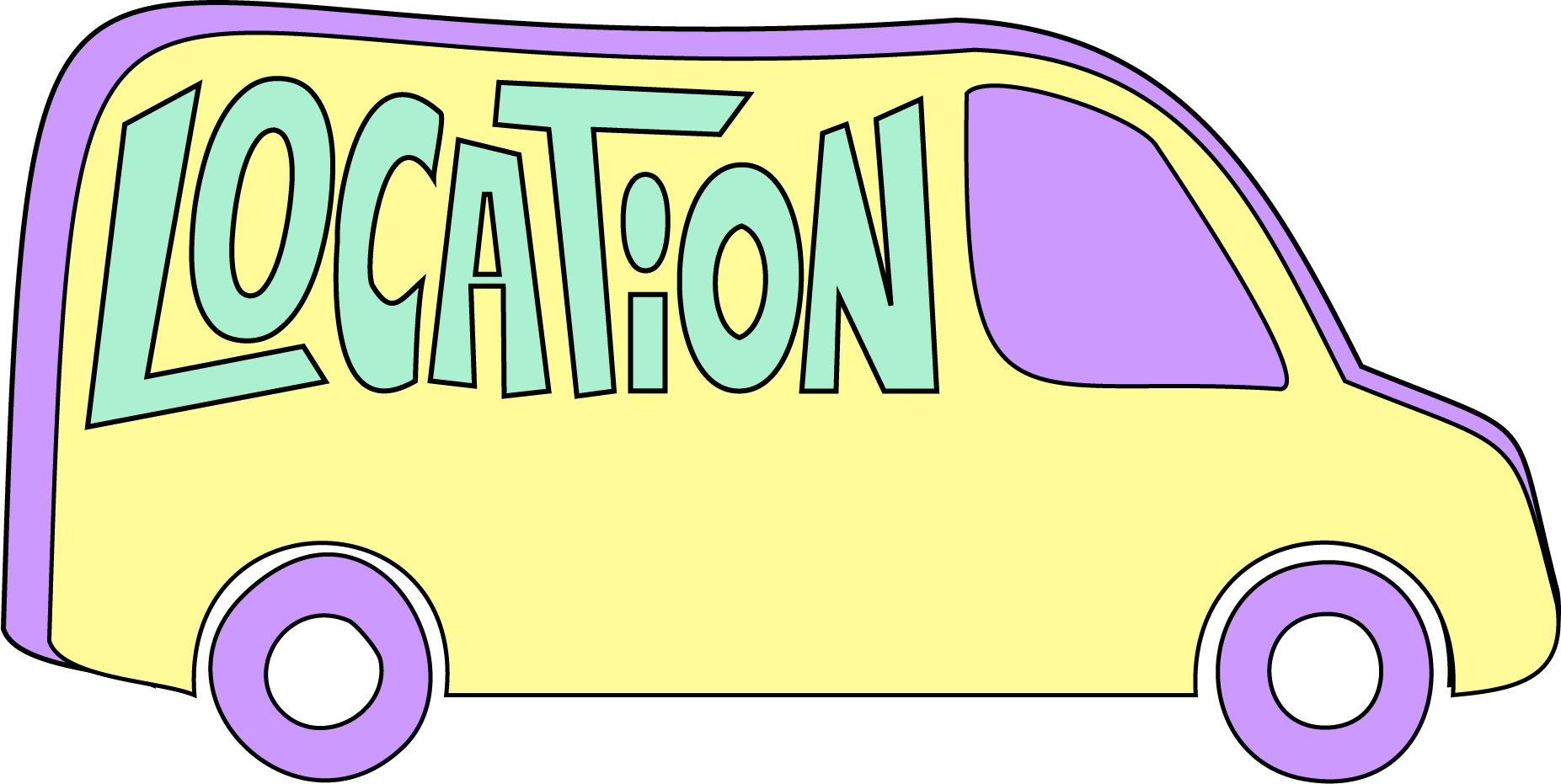 illustration bus pour la location d'éléments événementiels et décoration