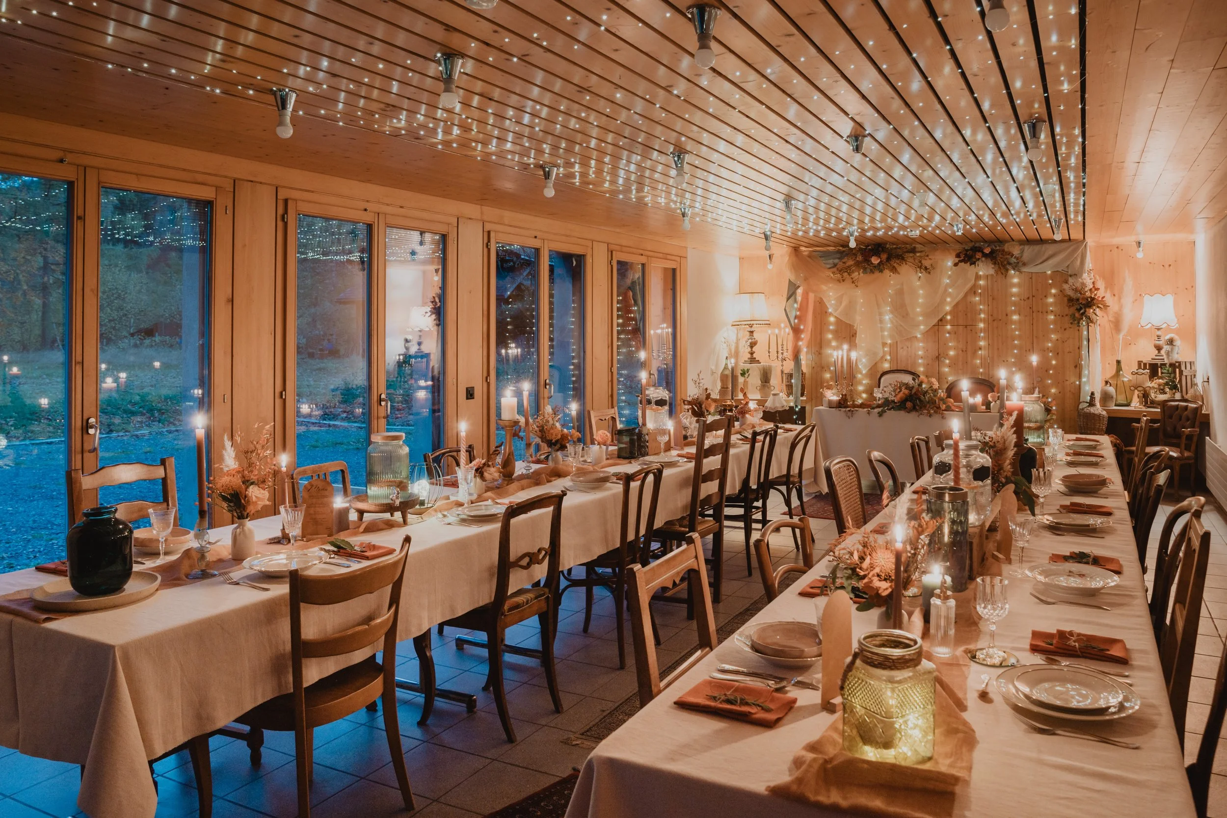 Décoration pour repas de Mariage - cérémonie - © Manon Gayrard