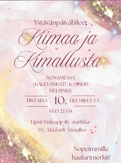 Kiimaa ja kimallusta