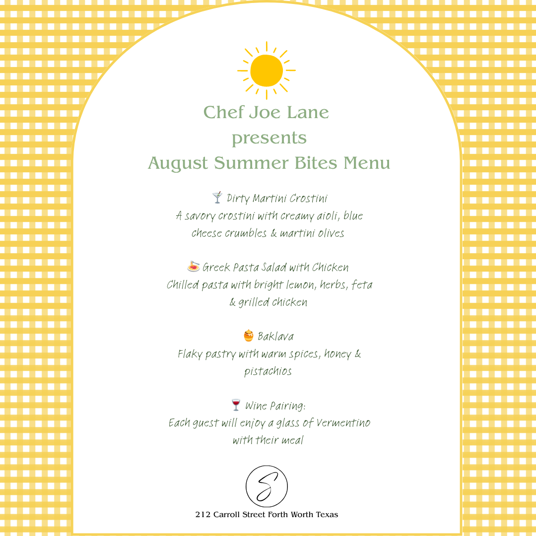 Summer Dinner w Chef Joe Lane