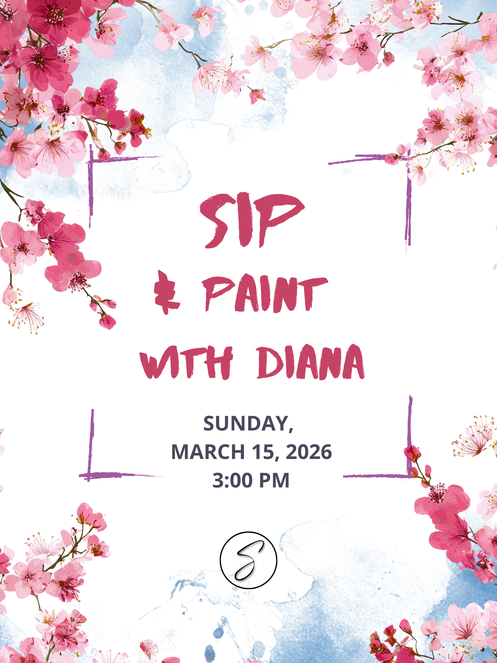 Sip &amp; Paint w Diana Sunday March 15th 3PM