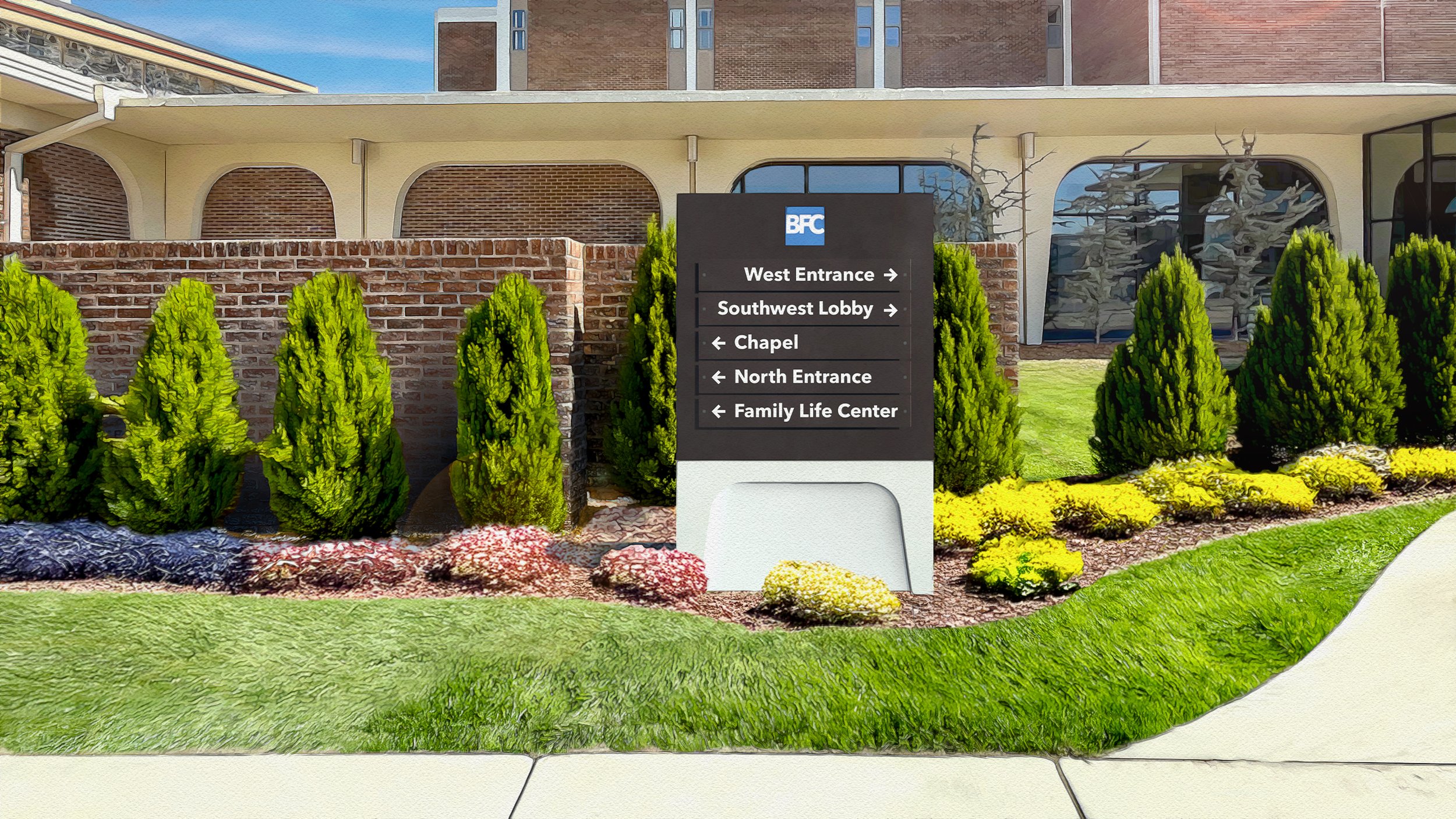 Sample one of campus signage