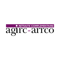 Logo d'agirc-arrco, caisse de retraite complémentaire en France.
