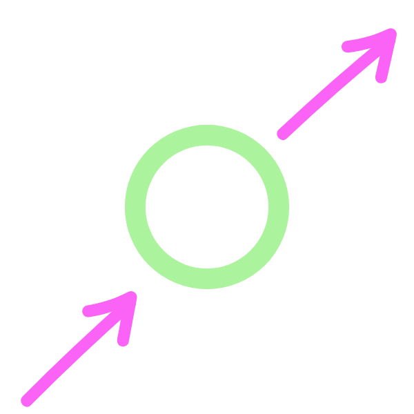 Symbole illustrant un rôle de connecteur ou de relai.