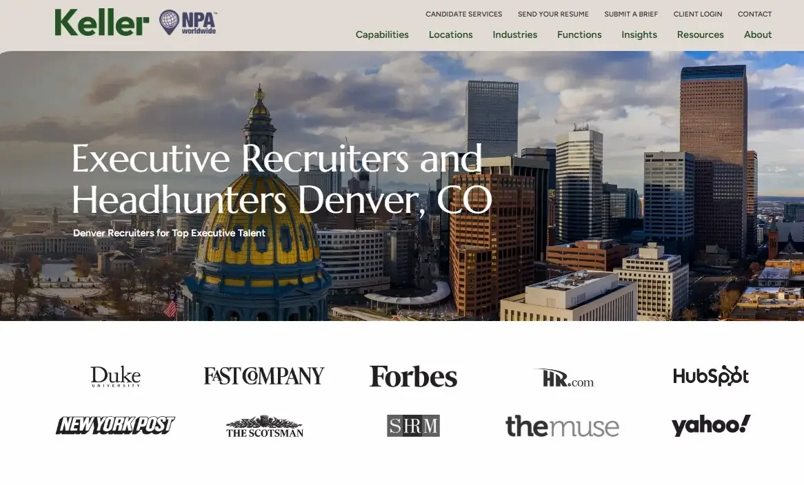 Keller Executive Search - Best for С-suite hiring with leadership consulting support