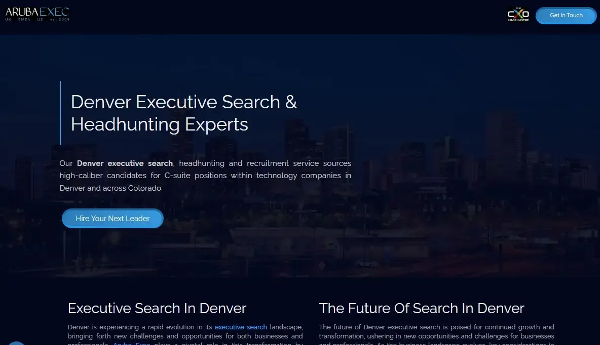 Aruba Exec - Best for C-suite executive hiring for technology companies