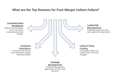 What are the Top Reasons for Post-Merger Culture Failure
