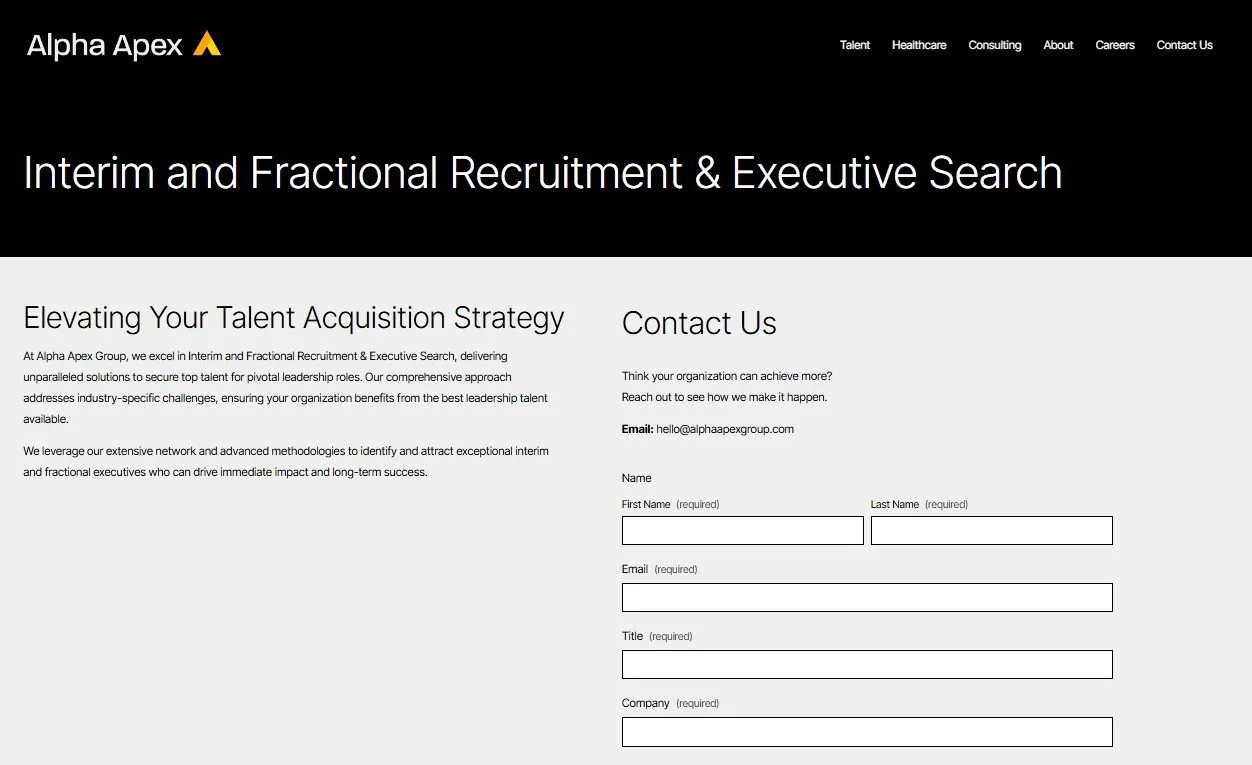 Interim and Fractional Recruitment & Executive Search.