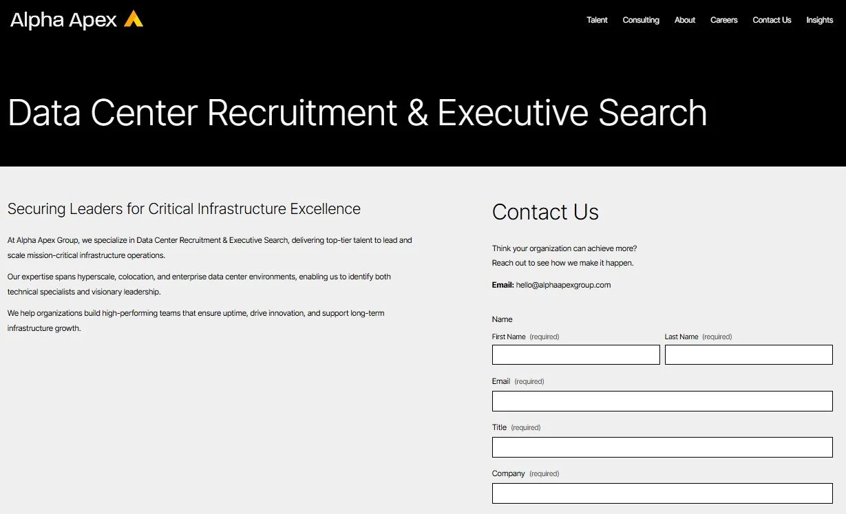 Data Center Recruitment & Executive Search