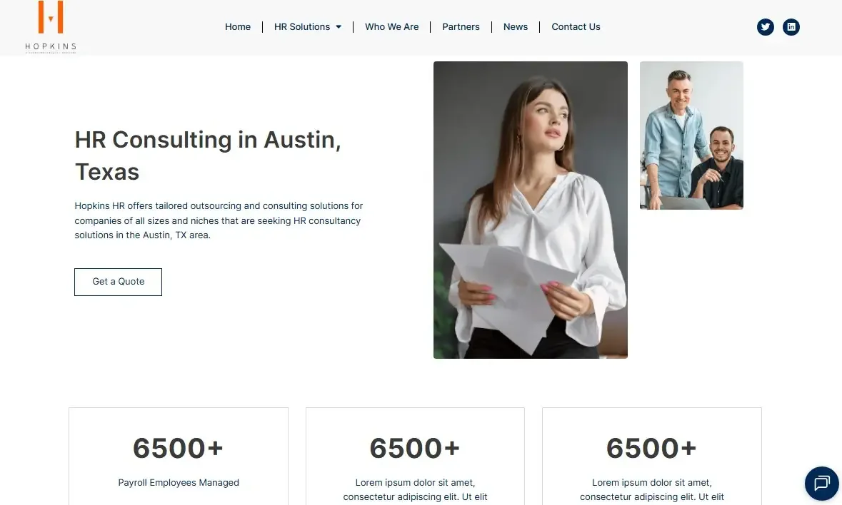 Hopkins HR - Best for Small businesses needing outsourced HR operations