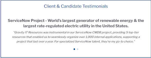 Client and Candidate Testimonials