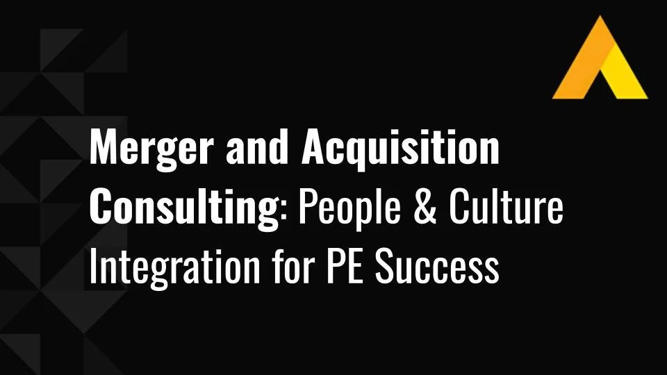 Merger and Acquisition Consulting: People & Culture Intergration for PE Success