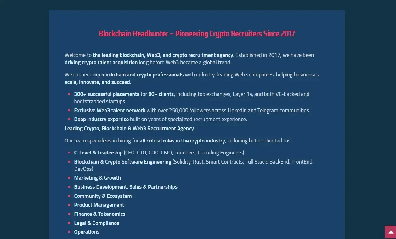 Blockchain Headhunter