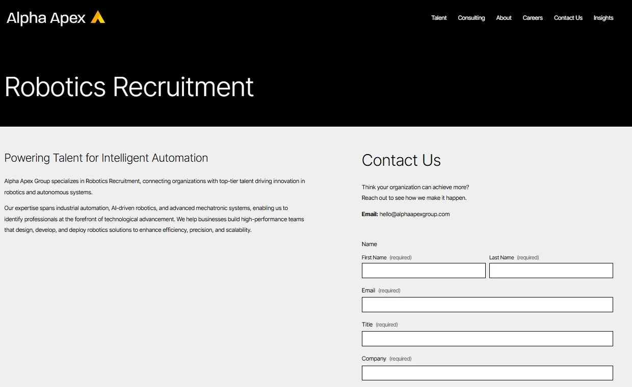 Robotics Recruitment