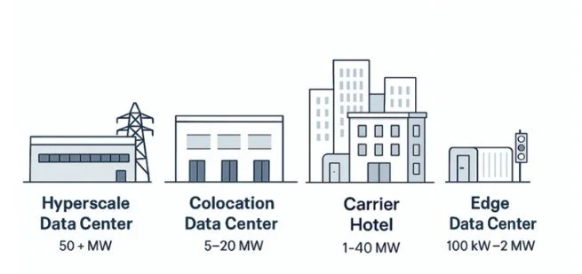 Most common types of data centers