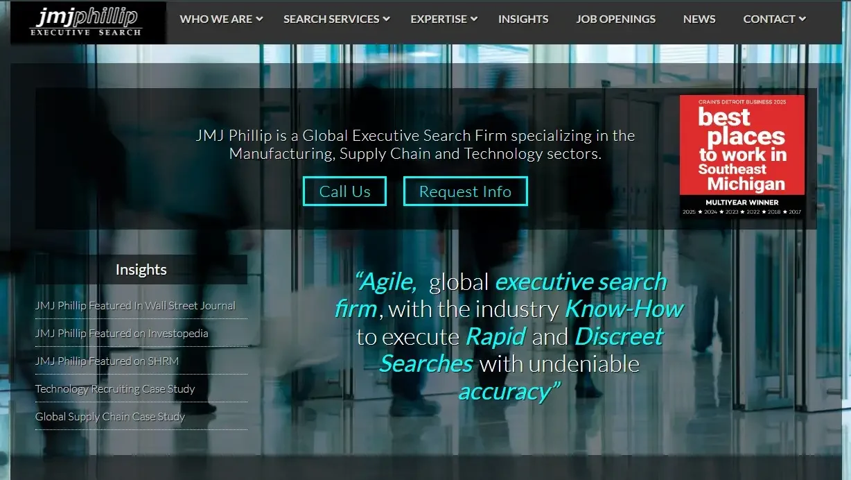 JMJ Phillip - Best for manufacturing and supply chain executive hiring