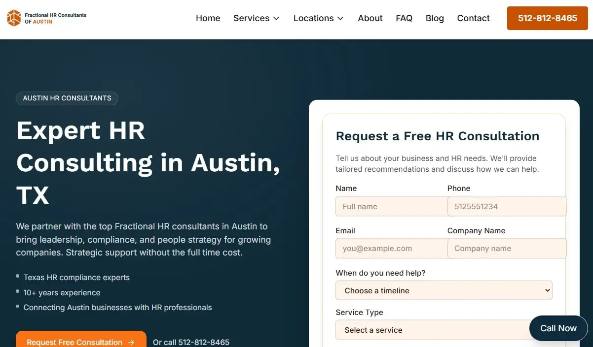 Fractional HR Consultants of Austin - Best for quick HR strategy setup